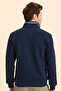 Henry Navy Blue 100% Cotton Embroidered Marine Sports Jacket - 6