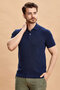 Earty Navy Blue 100% Cotton Polo Knitwear T-Shirt - 7