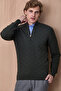 Borger Dark Green Cotton Short Zippered Knitwear - 4