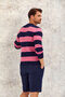 Burton Navy Blue - Pink 100% Cotton Round Neck Knitwear - 7