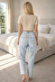 Women's Distressed Detail Mom Fit Jeans - 6