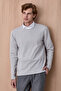 Bunner Ice Gray 100% Cotton Crew Neck Knitwear - 5