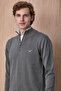 Hamnes Dark Beige 100% Cotton Zippered Knitwear - 4