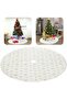 48 Inch White Christmas Tree Skirt, Snowflake Plush Tree Mat, Holiday Home Decoration - 3