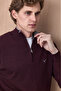 Hamnes Plum 100% Cotton Zippered Knitwear - 2