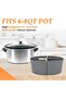 4-in-1 Silicone Slow Cooker Liners,Reusable,Leakproof,Fits 6-8 QT Crock Pots - 6