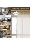 Boho Cotton Curtain Panel, Semi Blackout Crochet Lace Window Drape 59x63 Inch - 6