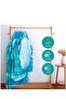4-Piece Hanging Vacuum Storage Bag, Space Saving Garment Bag for Suits Coats Blue - 5