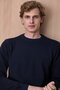 Breviks Navy Blue 100% Cotton Crew Neck Sweater - 2