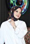 وشاح قطني بنقشة أوراق شجر، باللون الأصفر - 3
