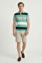 Crane Navy Blue - Green Mercerized 100% Cotton Polo T-Shirt - 5