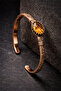 Women's Copper Bracelet with Zultanite Stone, Oval Model, Cuff, Antiallergic Bracelet - 3