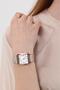 Daisy Rose-Silver Cord Square Case Roman Numeral Women Wrist Watch - 3