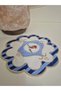 2 Pieces of Blue Pip Studio Compatible Embroidered Cocktail Presentation Napkins with Bird Detail 15X15Cm - 4