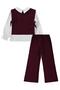 Collared Suit for 10-13 Years Old - Burgundy - 2