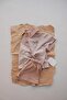 Dark Beige Striped Koala Embroidered Polo Neck Shorts Suit - 7