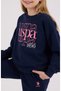 U.S. Polo Assn Girls' Long Sleeve Crew Neck Letter Printed Double Set 4-8 Years Old Dark Blue - 4