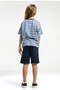 U.S. Polo Assn. Girl's Floral Print Crew Neck Shorts Set 4-8 Years Blue - 4