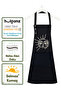 Kitchen Apron Set of 2 Black Red Stain Resistant Water Repellent Fabric Fade Resistant Print Dowry Moon Sun Apron - 5