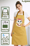 Kitchen Apron Set of 2, Stain-Resistant, Water-Repellent Fabric, Colorfast Print, Chef Kitten Pattern Double Apron - 4