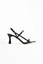 Women's Black Heeled Sandals Tr12My06A - 2