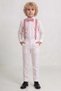 White Pants and Shirt Boys' Suit M00809 White - Pink