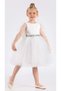 Winged Girl's Chiffon Sleeve Evening Dress Mnk0534 White - 3