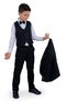 Brooched Groom Suit Jacket Vest Set Shirt Suit Mnk0511 Black - 2