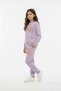 To Be Happy Motif Girls' Tracksuit Mnk0624 Lila - 2