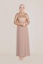Collar Flower Brooched Patterned Dress 40598-1 - 2