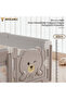 Baby Playpen with 30pcs Wood Pattern Foam Floor Mats & 2 Musical Toys - 6