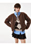 Long Sleeve Buttoned Pocket Detailed Crew Neck Plush Jacket