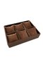 Domestic Production Dobric Model Suede Coated Coffee Color 24/18 cm Padded Drawer Ici Jewelry Organizer - 2