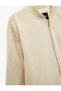 Regular Fit College Collar Pocketed Faux Suede Bomber Jacket - 5