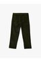 Cotton Pocketed Loose Fit Waist Tie Winter Corded Fabric Velvet Trousers - 4