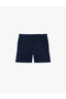 Straight Fit Pocketed Pique Fabric Bermuda Sports Shorts with Lace-Up Waist - 3