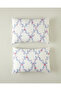 Floral Slice 2-Piece Pillow Case Dark Blue