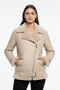 Luna Beige Fur Genuine Leather Women's Coat