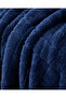 Natural Checkers Jacquard Wellsoft Tv Blanket 120X160 cm Midnight Blue - 3