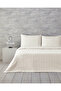 Lior Striped Cotton Satin Double Duvet Cover Set Ivory