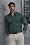 Lycra Regular Fit Breathable Classic Men's Oxford Shirt - Pine Green - 3