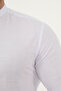White Judges Collar Lycra Linen Cotton Slim Fit Shirt - 6