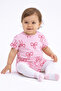Baby Girl Pink Bow Patterned Shorts 2-Piece Set