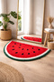 Mkhometeks 50X70 cm Watermelon Patterned Plush Floor Mat – Soft Non-Slip Base