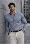 Oxford Fabric Lycra Long Sleeve Shirt - Smoked - 3