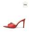 Ivy Genuine Leather Red Color Heels for Women Slipper - 6