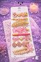 8 Pcs Women's Hairpin Set Colorful Pearl Stone F Bow Detail Snap Buckle Latch Buckle Gift Hairpin Set - 6