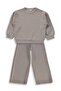 Stone Printed 2-5 Years Old Tracksuit Set - Beige - 2