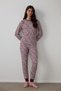 Multi-Colored Cool Leopard Thermal Effect Pants Pajama Set
