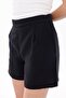 Women's Shorts Short Shorts Side Zipper Lined Shorts Black Fabric with Pockets - 4